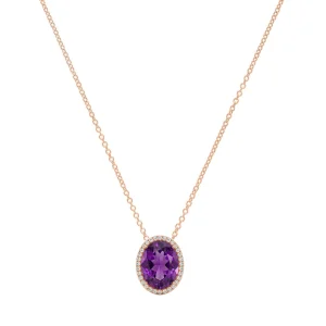 Collana Ametista Oro Rosa